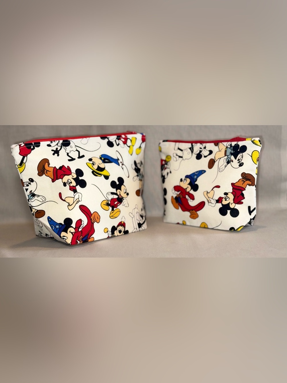 Disney Mickey Sorcerer and Vintage Poses Cosmetic Pouch Set